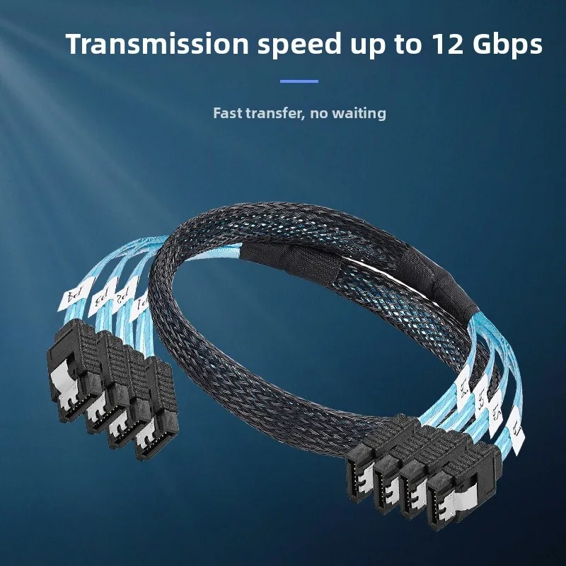 4/6Pcs High-Speed For SATA III 6Gbps Data Cable Set Connect Multiple HDDSSD Easily Hot Swappable Design Versatile Connectivity