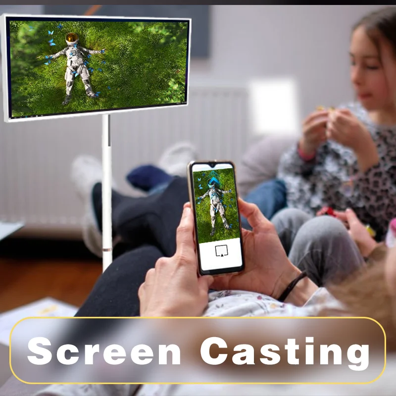 مارس إكسبو 21.5/27/32 بوصة تلفزيون محمول ذكي على عجلات شاشة تعمل باللمس دوران المتداول التلفزيون اللوحي مع كاميرا علي بابا الصين #2