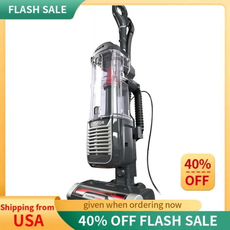 QWShark ZU102 Rotator Pet Upright Vacuum with PowerFins HairPro & Odor Neutralizer Technology,Charcoal,2.9 L Dust Cup