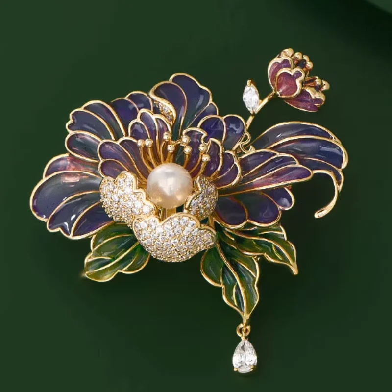 

Classic Peony Brooch Upscale Fashion Country Fashion Accessories Suit Coat Decoration