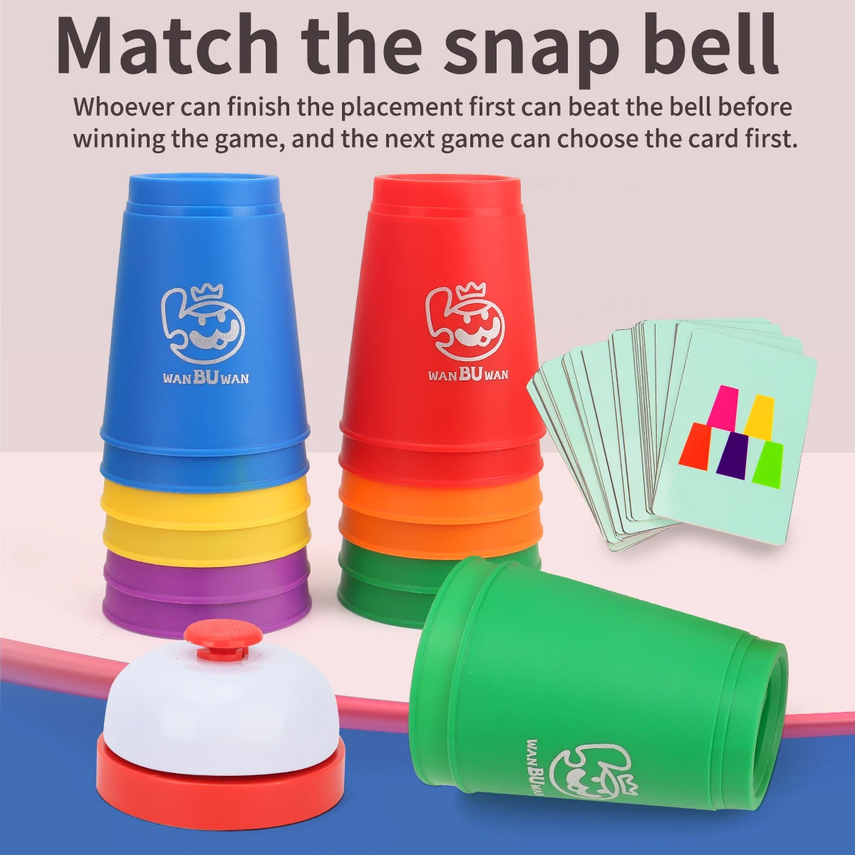 2.0 Tazze impilabili 12 PCS Tazze Tazze di velocità Gioco di formazione Logica Reazione rapida Cognizione del colore Giocattoli educativi per i regali dei bambini