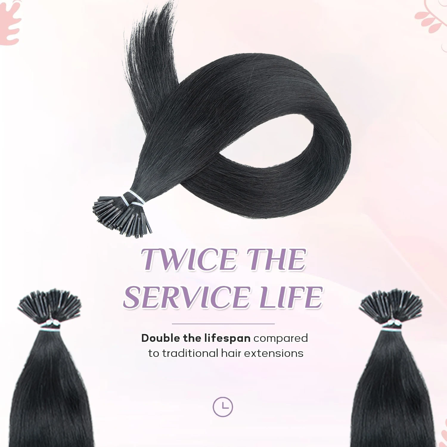 Straight I-Tip Hair Extensions - Hair Care Keratin recension och pris