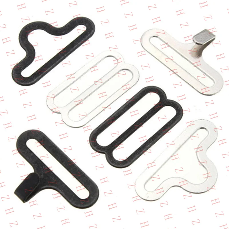 U+ 10Set Bow Tie Clips Necktires Clips Hook Fastener For Necktie Strap Tool