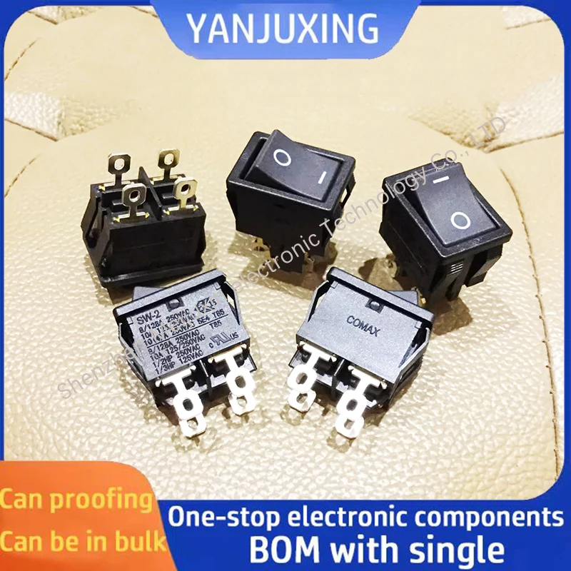 1~5PCS/LOT  Ship-type switch SW-2 4-pin 2-speed 10A 250V warping switch opening 13*20MM