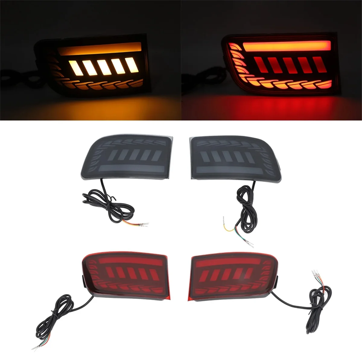 Red LED Rear Bumper Light for Toyota Prado 120 FJ120 LC120 J12 4Runner 2003-2009 Brake Turn Signal