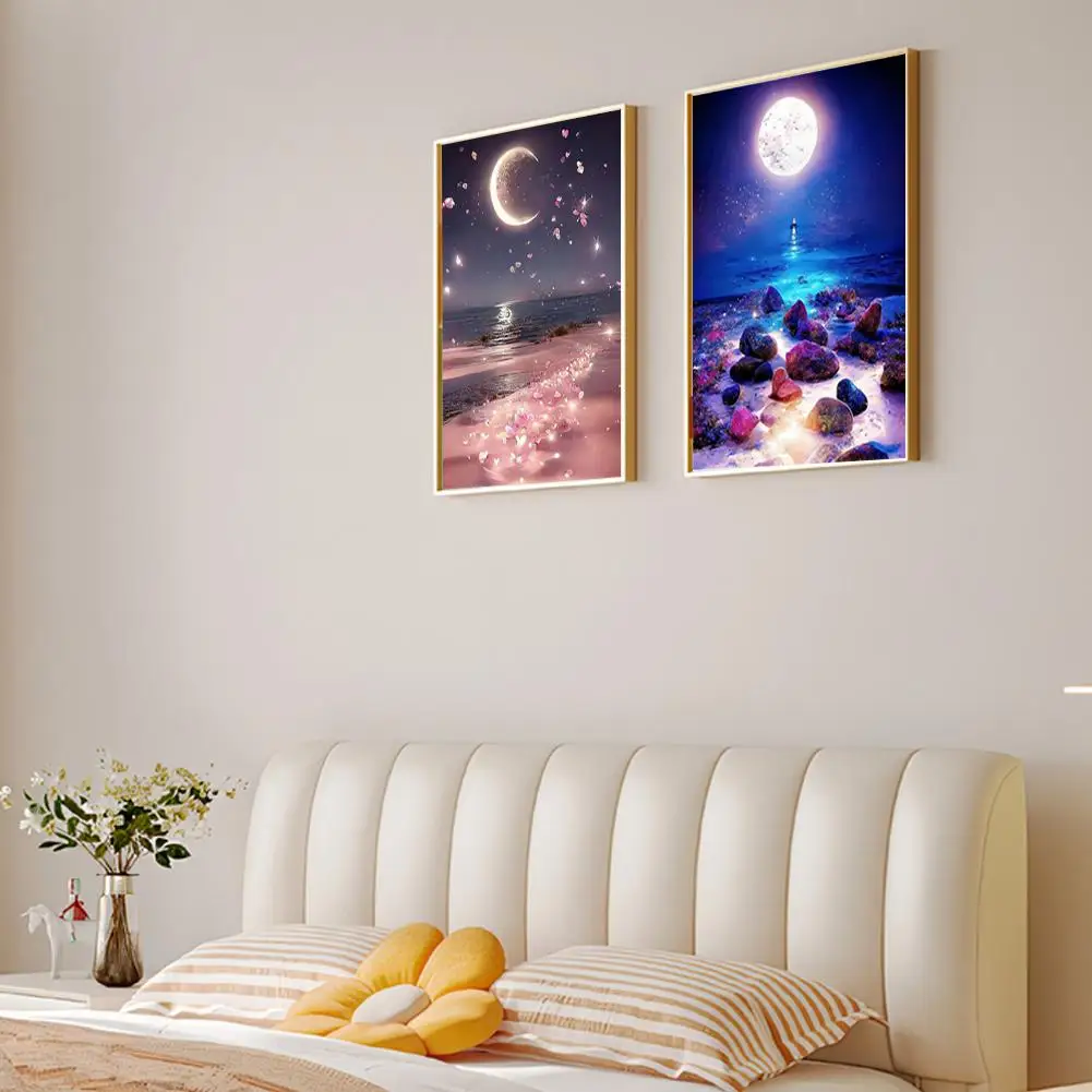 Huacan Пейзаж Луна Полный круглый набор Художественные морские ремесленные картины Мозаика Декоративная вышивка Алмазная бриллиант O0Q0 Huacan Пейзаж Луна Полный круглый набор Художественные морские ремесленные картины Мозаика Декоративная вышивка Алмазная бриллиант O0Q0