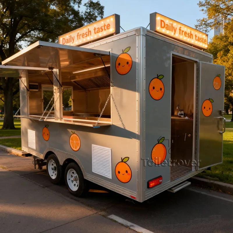

Outdoor Portable Mini Snack Food Truck Tacos French Fries Baked Potatoes Foldable Food Carts And Food Trailers