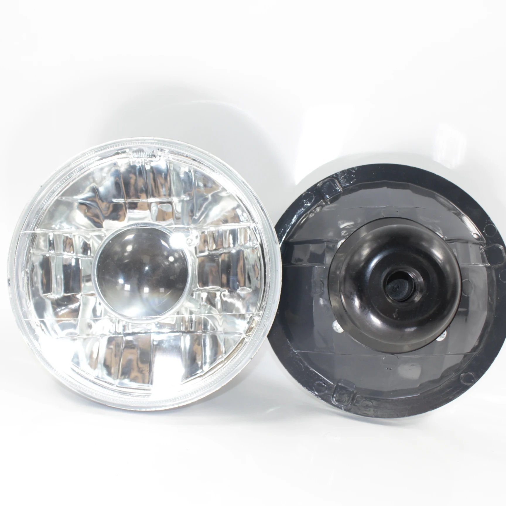 Halogen Crystal headlamps for Land Rover Defender head lights H4 round 7\