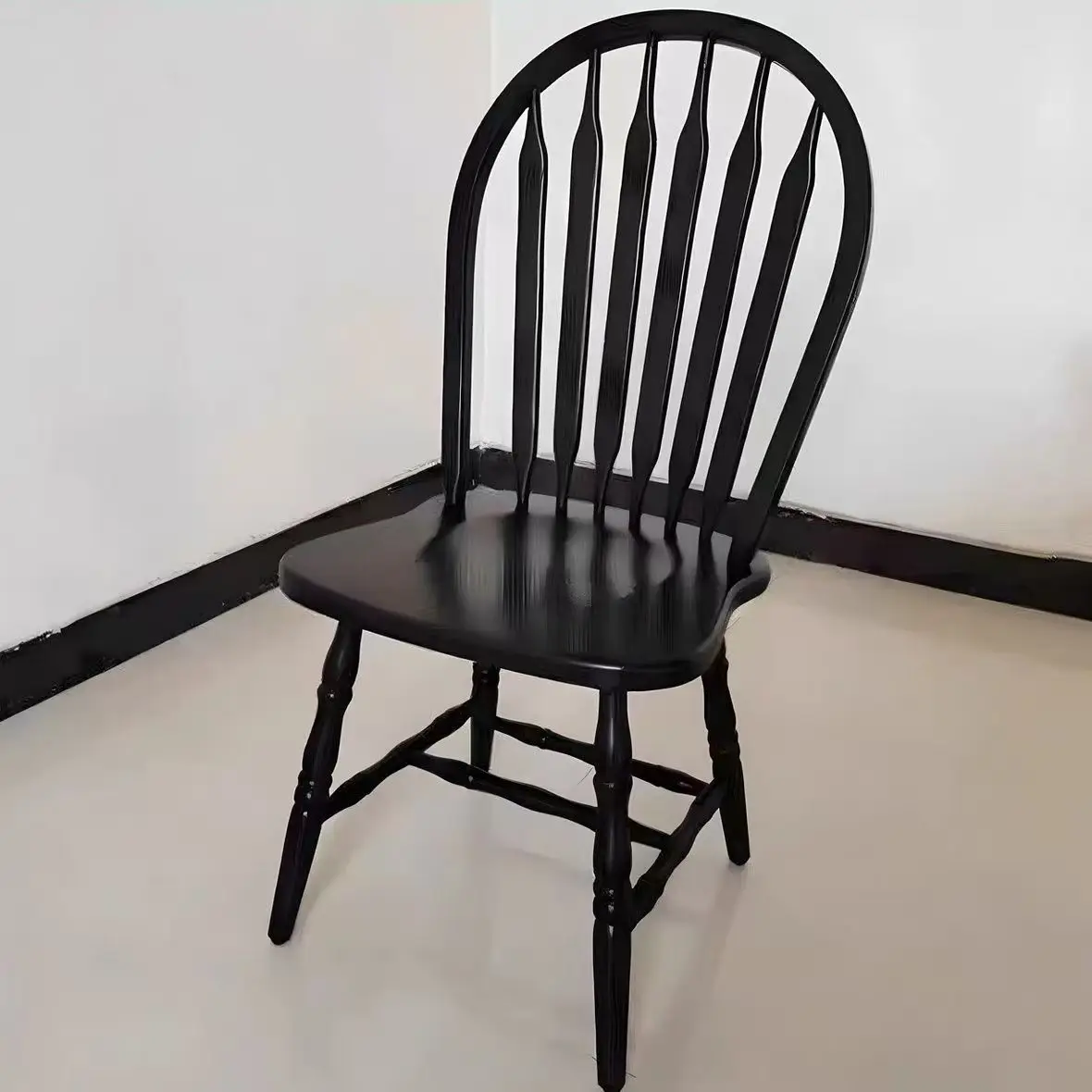 #@Vintage Nordic Solid Wood Dining Chair Soft Cushion North European Design Wooden Oak Chairs