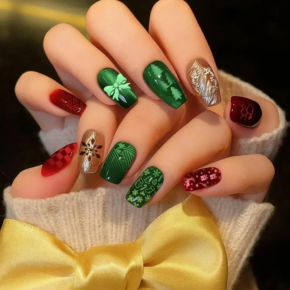 5Pcs Christmas Nail Art Stamping Plate Template Set