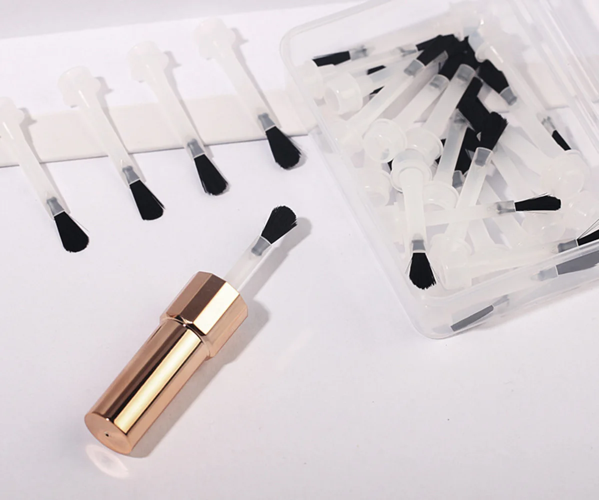 66Pcs Nail Gel Replacement Brush Heads Non-deformable Refill Brushes for Nail Polish Bottle Nail Salon Manicure Tool Set