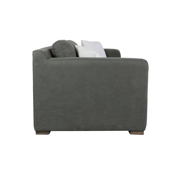 ODM Shayne Superb Customize Furniture Grey And White Couch Luxury Fabric Sectional 2 Seater Sofa In China