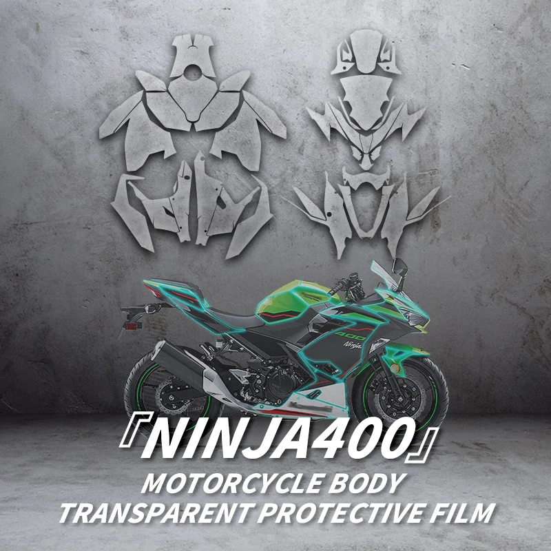 Used For KAWASAKI NINJA400 Bike Accessories Scratch Proof Protective Decals Of Motorcycle Full Paint Protection Transparent Film