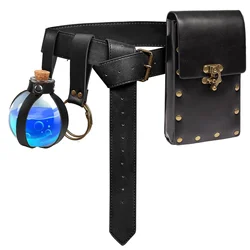 Medieval Belt Pouch for Pirate Costume Women Ren Faire Phone Holder Bag Leather Belt Renaissance Accessories Cosplay Costume