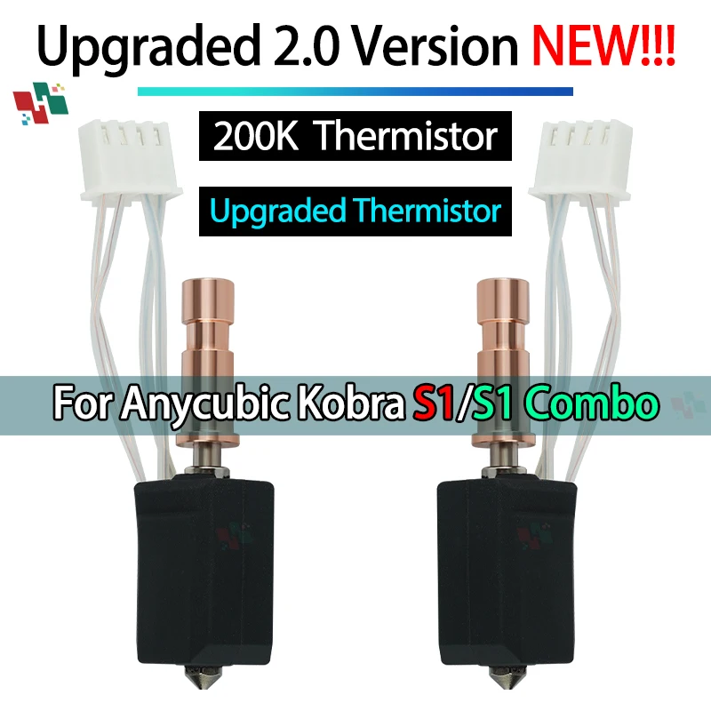 Для Anycubic Kobra S1 Hotend керамическое обновление hotend для Kobra S1 Combo Hotend 200 К 24 В 48 Вт Быстрый нагрев 300 ℃ Для Anycubic Kobra S1 Hotend керамическое обновление hotend для Kobra S1 Combo Hotend 200 К 24 В 48 Вт Быстрый нагрев 300 ℃