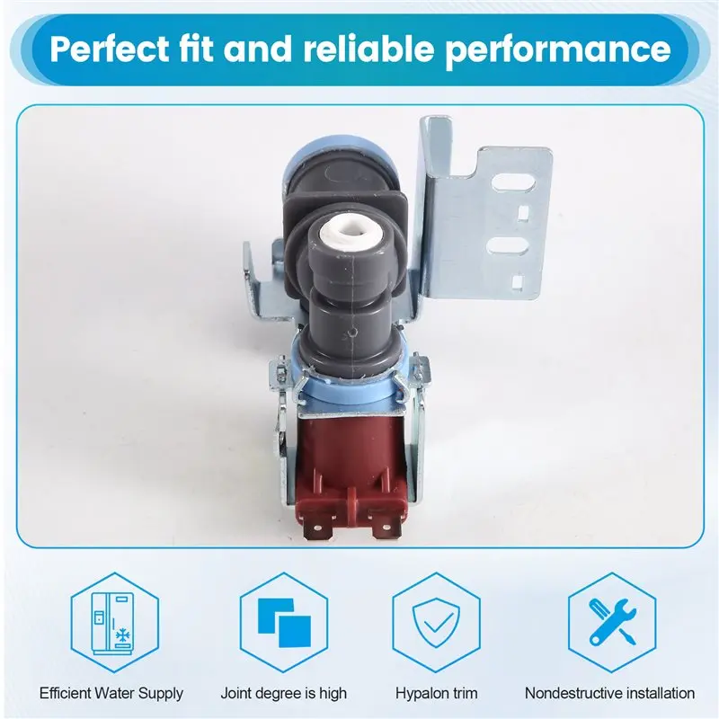 NEW!A61I W10498976 Refrigerator Water Inlet Valve Replacement For Whirlp Maytag Kenmore Ice Maker Parts Replace WPW1049897 110V
