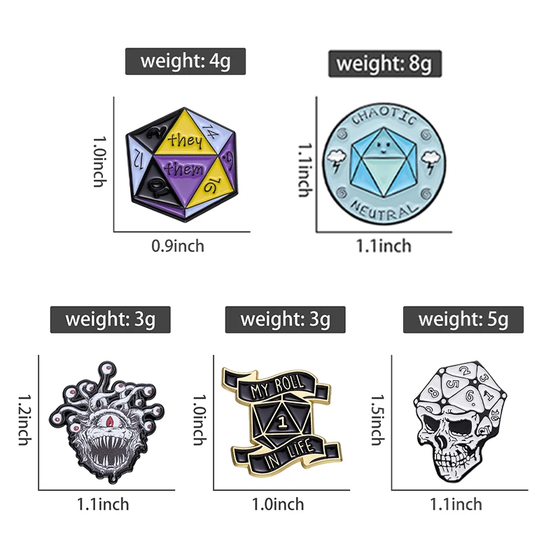 Punk Gothic Tier Emaille Pins 3-6 teile/satz Schwarze Katze Metall Broschen Mode Revers Abzeichen Rucksack Kleidung Schmuck geschenk – Detail 12