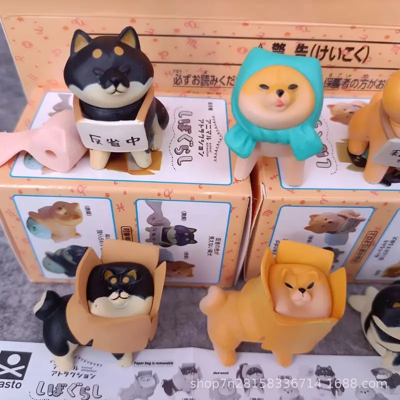 

Kawaii Mini Shiba Inu Blind Box Series Figure Office Desktop Ornament Set Mystery Box Collectible Toys Wholesale Surprise Gift