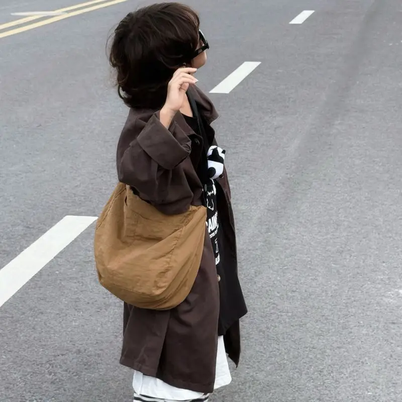 New Children's Crossbody Bag Korean Version Fashion Lightweight Large Capacity Bag Boys Girl Panda Doll Waterproof Shoulder Bag