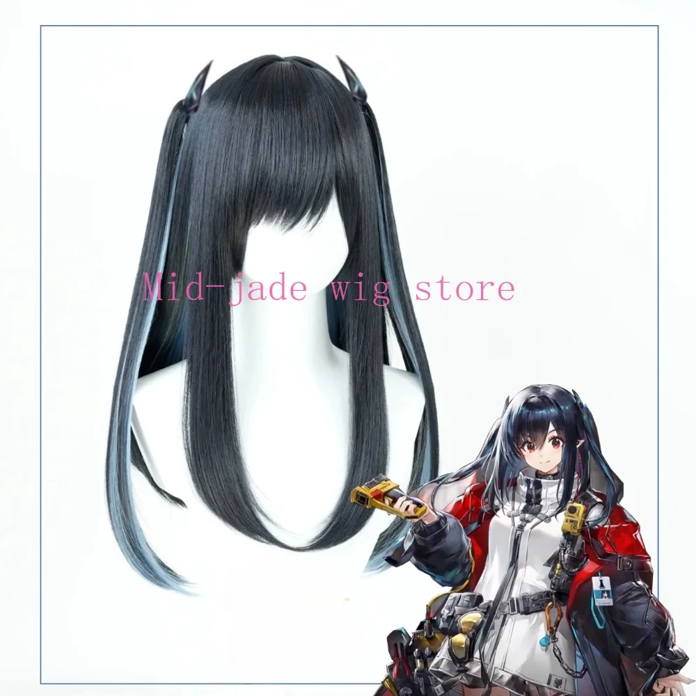 Arknights Closure Cosplay Wig Handmade Small Ponytail Hair for Summer Carnival Game Expo and Studio Photography