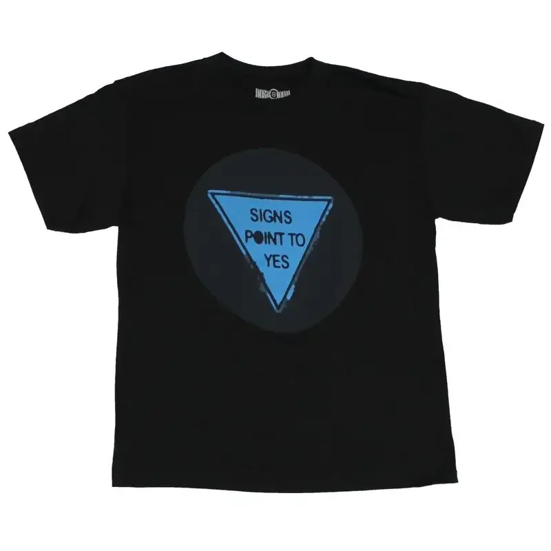 Eight ball Magic Eightball Adult New T Shirt Signs Point to Yes Distressed Pic