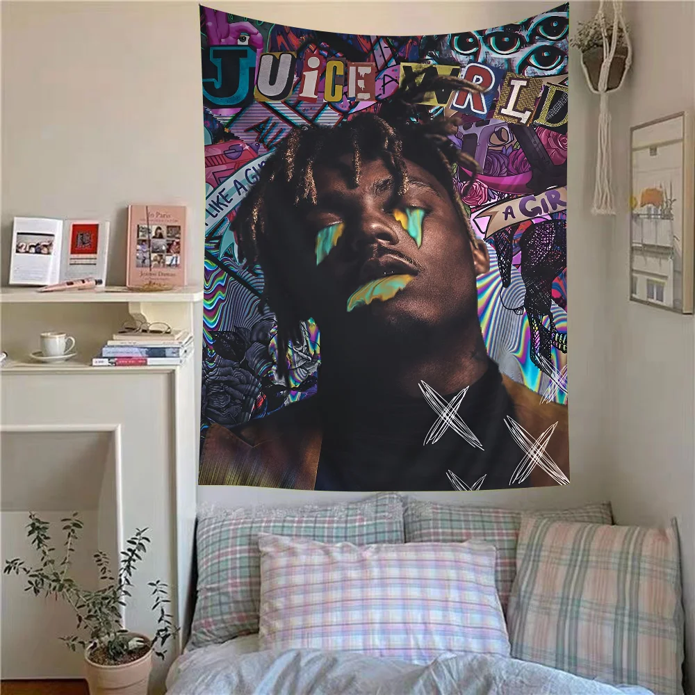 

Juice Wrld Tapestry Art Printing Cheap Hippie Wall Hanging Bohemian Wall Tapestries Mandala Art Home Decor