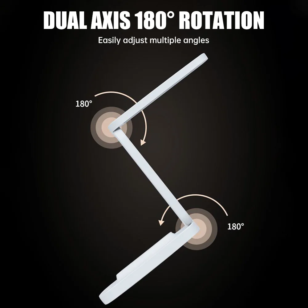 LED Reading Desk Lamp 3-Level Dimmable Eye Protection Table Lamps Bedroom Bedside Charging Foldable Night Lights Rome Decoration