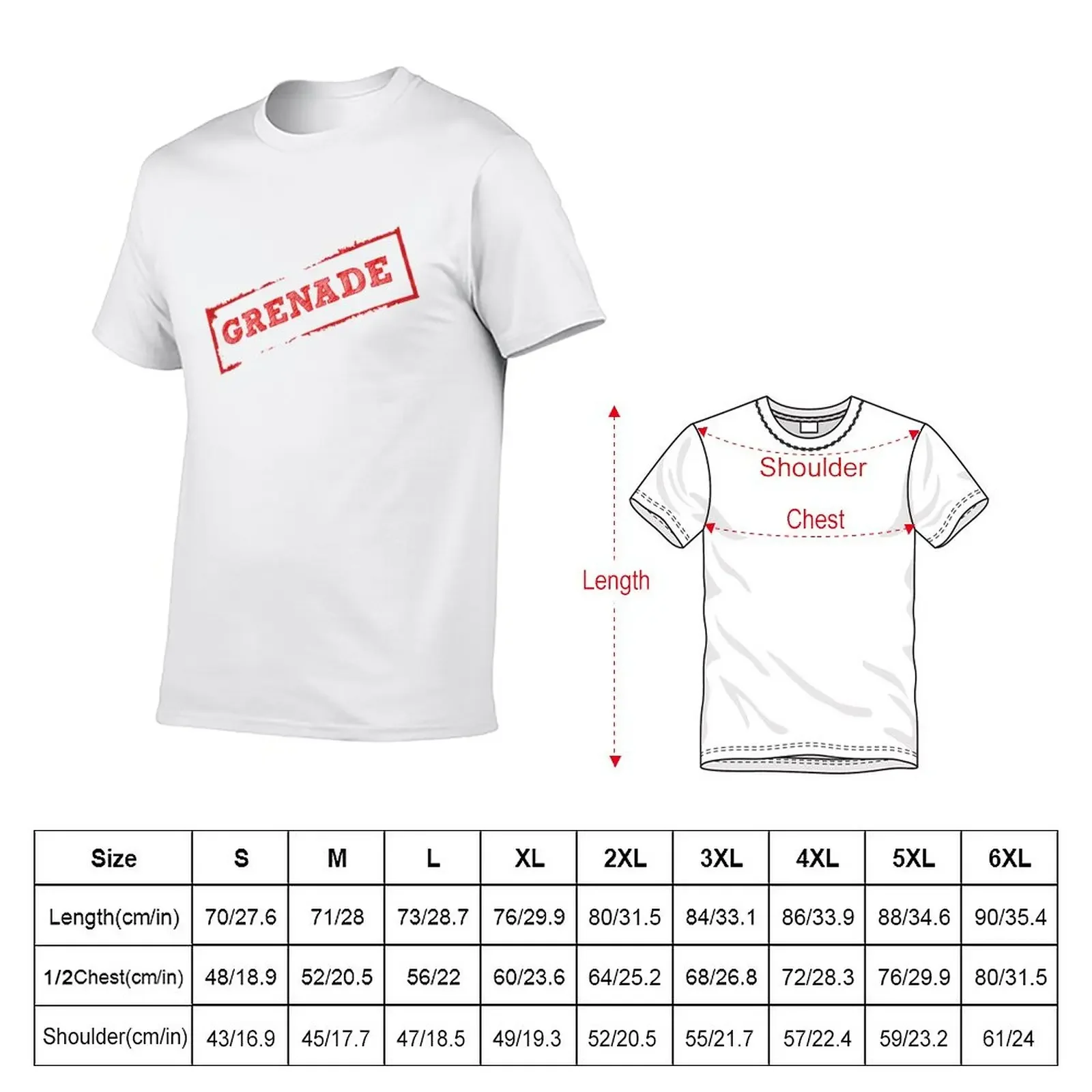 Grenade stamp T-Shirt sublime t shirt summer clothes mens clothes