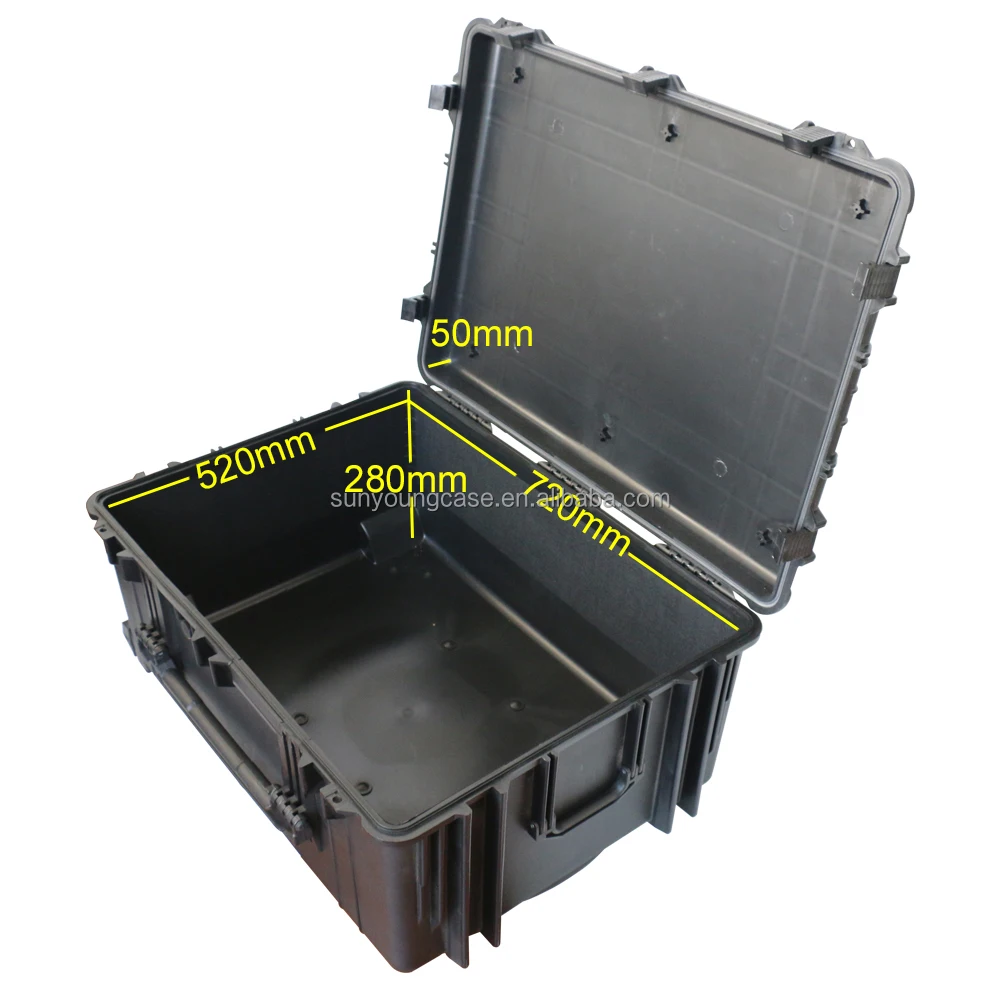 Economical PP Hard Plastic Tool Protection Case with Custom Logo Trolley Shockproof for Equipment Outdoor Storage