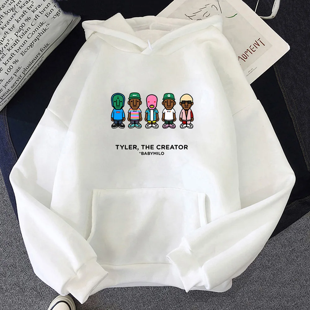 Tylerr The Creator Hip Hop Rapper Vintage Hoodies Men Round Neck Sweatshirts New Loose and Comfortable Pullovers Y2k Streetwear