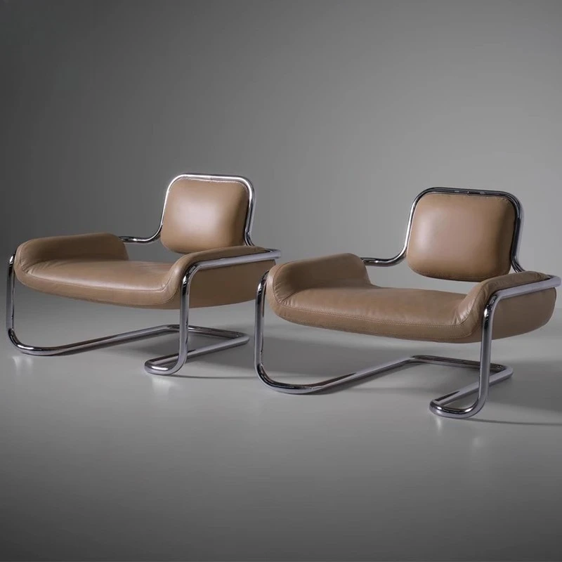 

Stainless steel embossed leisure chair personalized single sofa chair