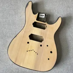 HB388  7 String Electric Guitar Unfinished Guitar Body DIY Replace Parts for Installed in Solid Wood See Throu Sales