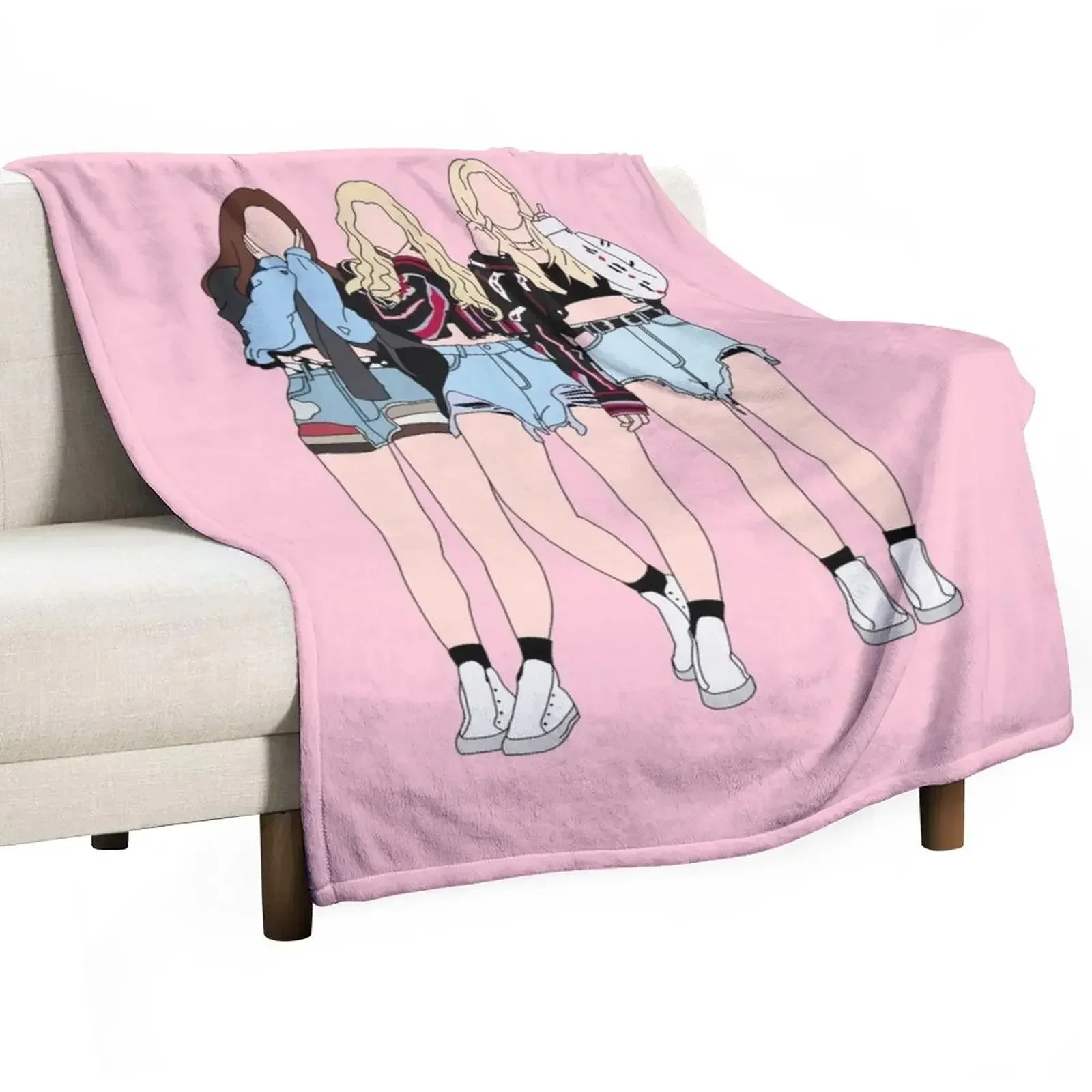 LOONA ODD EYE CIRCLE GIRL FRONT Throw Blanket Picnic Bed linens Blankets