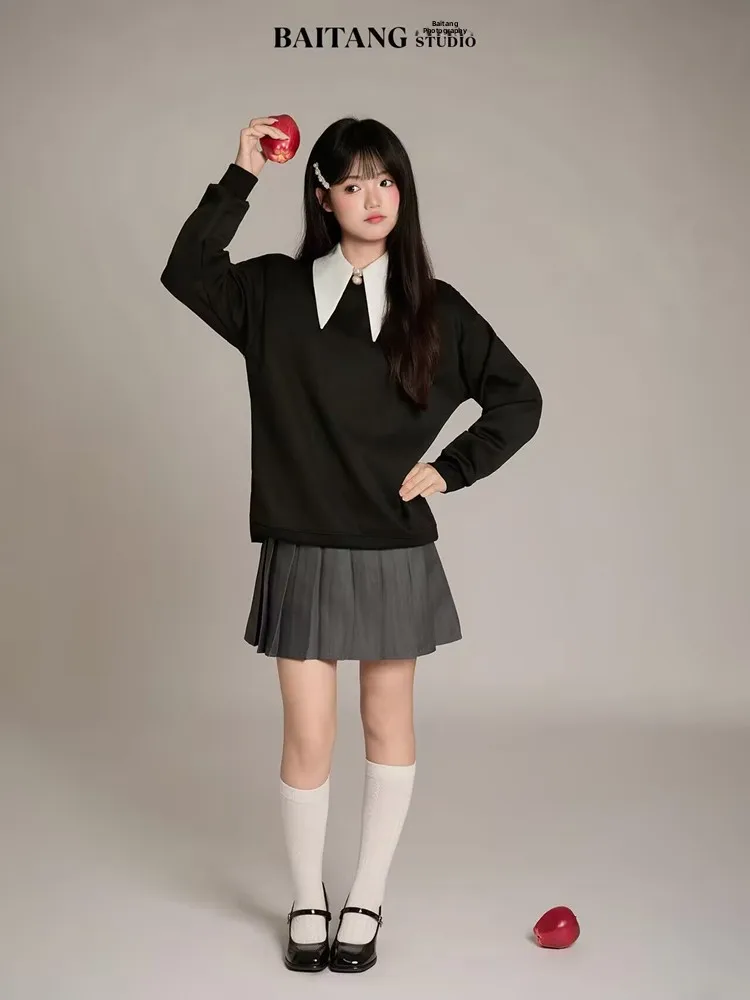 

2026 Photography Studio Korean College Style Mischievous Girl Sweet Cool Birthday Personal Portrait Art Photo Clothing