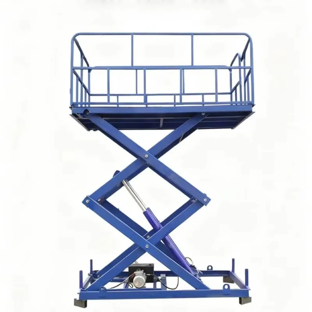 رافعة مقصية هيدروليكية للسيارات مثبتة على حفرة تحت الأرض، هيكل فولاذي عالي القوة، جهاز تحكم عن بعد كهربائي (وائع)