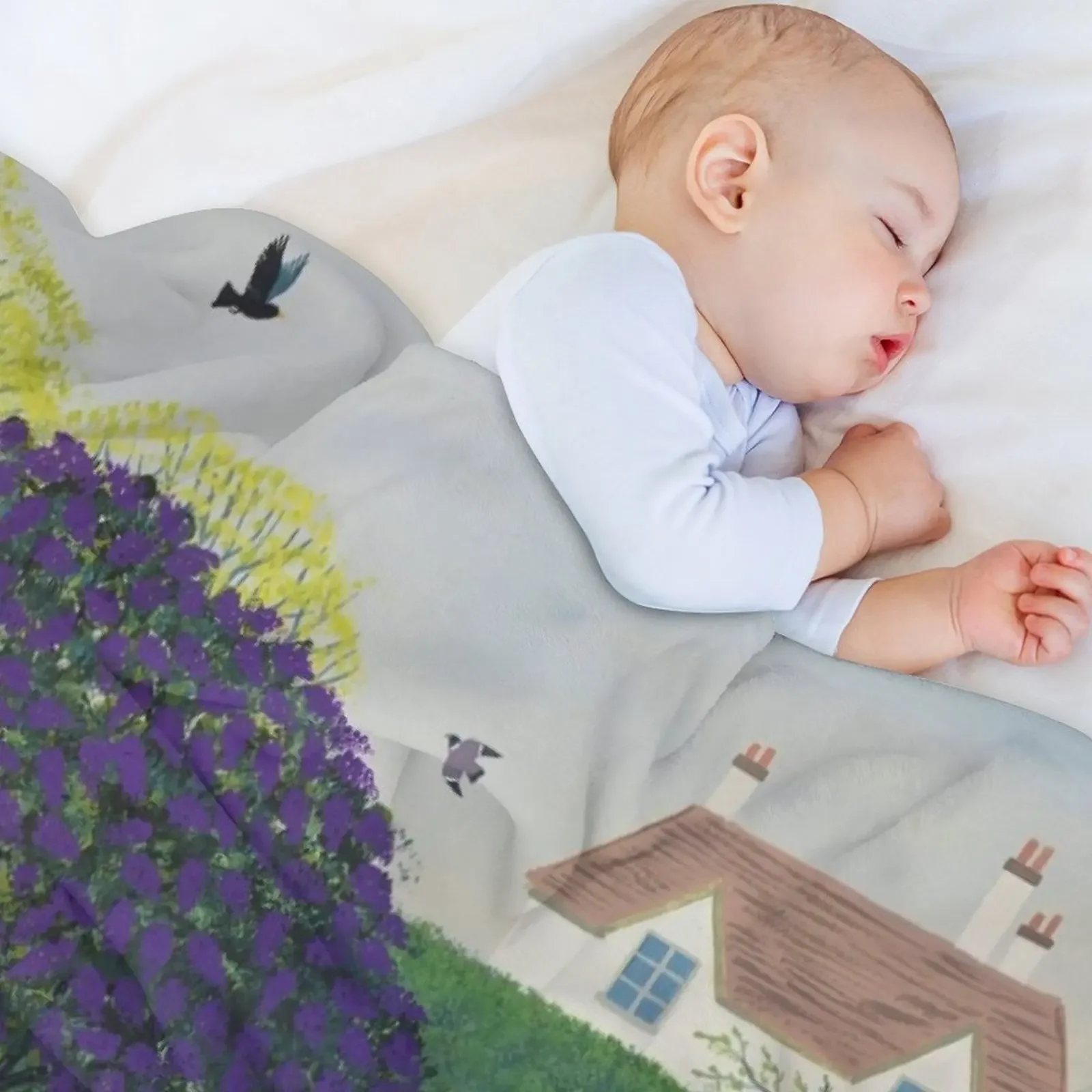 Under the Lilacs Throw Blanket wednesday Decorative Throw Personalized Gift Thins Blankets