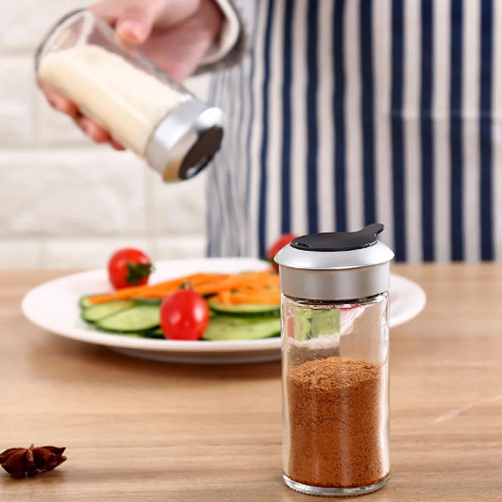 

2Pcs 100Ml Glass Rotating Cruet Jars Set for Seasoning Salt Pepper Sugar Dispenser Easy Jar Barbecue Accessories