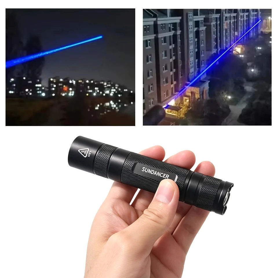 Powerful 455nm Blue Laser Module Burning Woodwork Engraving Astronomy Handheld Flashlight