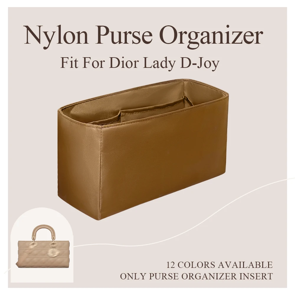 Nylon Purse Organizer Insert Fit for Dior Lady D-Joy Handbag Inner Liner Bag Multiple Pocket Cosmtics Inside Storage Bag In Bag