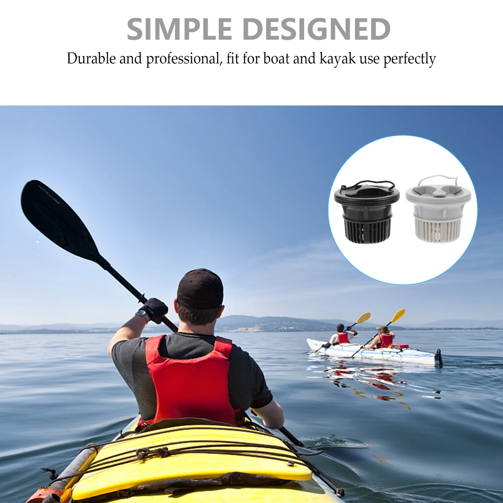 

2pcs 6 Holes Kayak Valve High Quality Dinghy Secure Adapter Canoeing Safety Nozzle Inflatable Boat Replacement Accessories