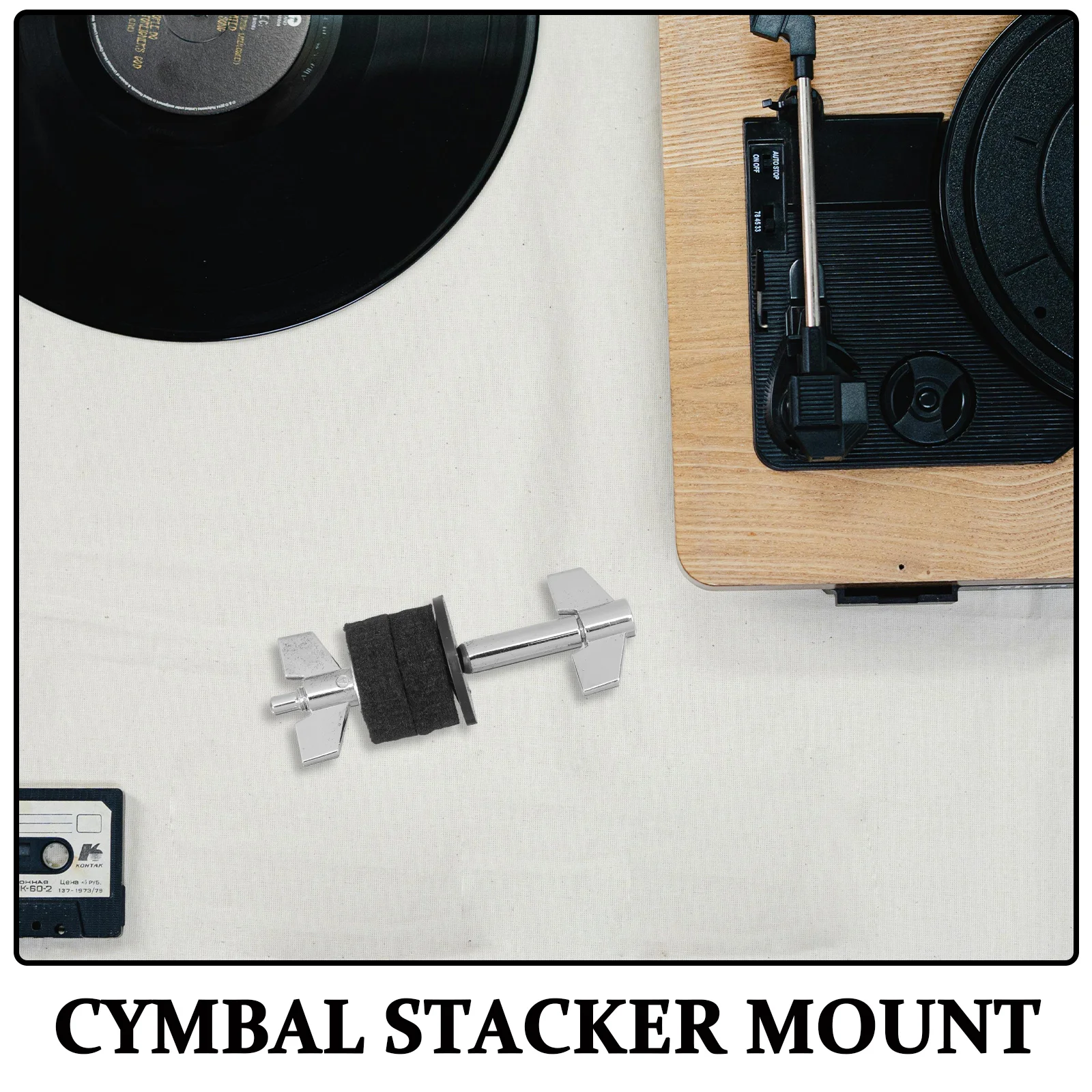 Impilatore per kit batteria Attacco impilatore per piatti a doppio livello Braccio di montaggio Estensione regolabile con accessorio hardware