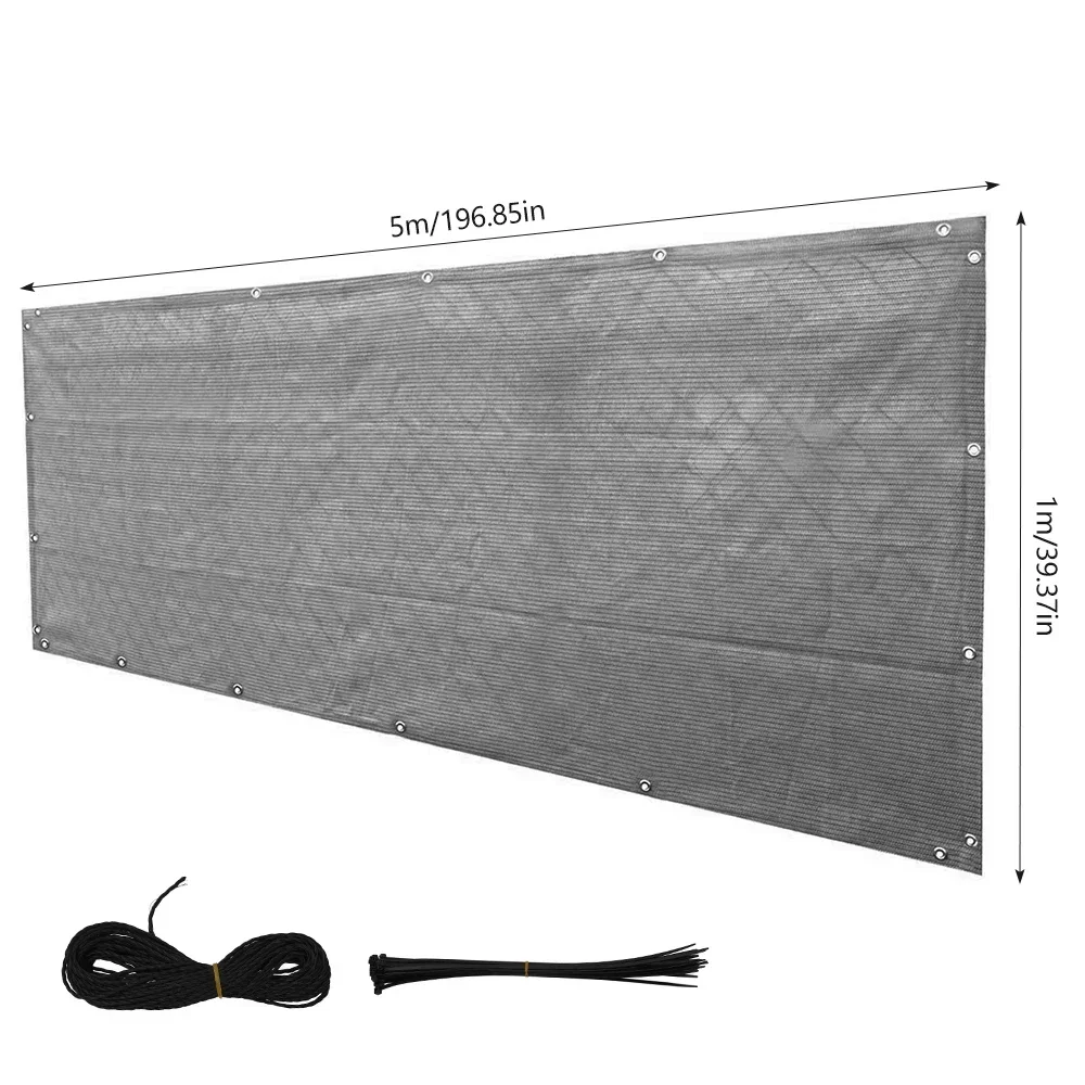 3.2FT x 16.4ft Balcony Privacy Screen Fence Cover UV Protection Wind Block Screen Apartments Railing Screen For Deck, Patio