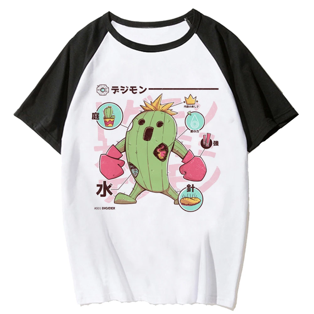 Digimon t-shirts women Japanese anime harajuku t-shirts girl streetwear clothing