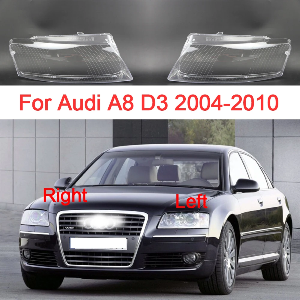 

Car Lens Cover For Audi D3 A8 2004-2010 Clear Glass Lampshade Transparent Headlamp Car Accessoires Replacement