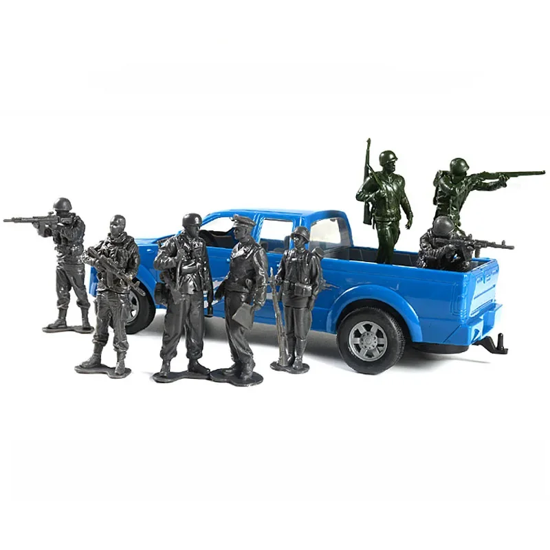 

1/18 4D Assemble Soldier Specia Force German Army Plastic Model Kit 9cm Multiple Types Children Toy 8pcs/set