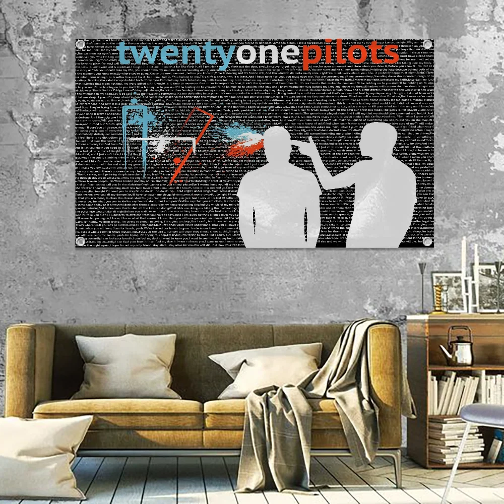 Funny Flags for Rooms Banner Garage Decoration Garage Flag Decoration Garage T-twenty One P-pilots Outdoor Decor Room Aesthetic