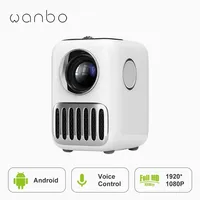 Wanbo T2R Max Mini Portable Projector 1080P Full HD projector for Home 4K Support LED Android Beamer Voice Control Smart TV