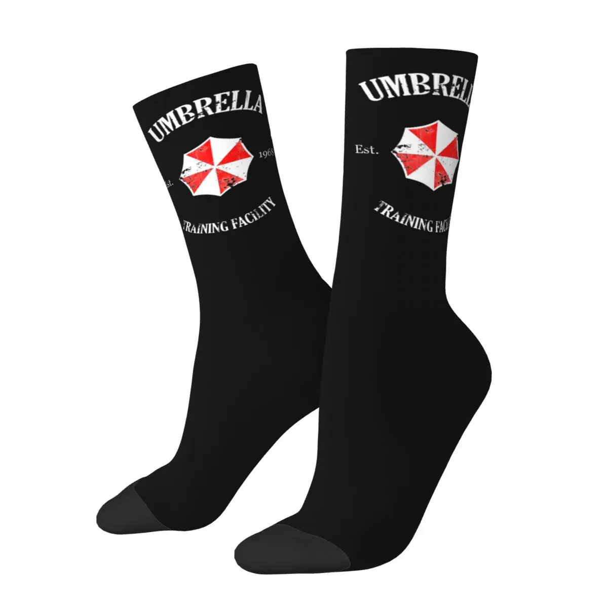 Men Women Umbrella Training Facility Vintage Resident Evils 4 Socks Warm Funny Happy Socks Hip Hop Merch Middle Tube Socks