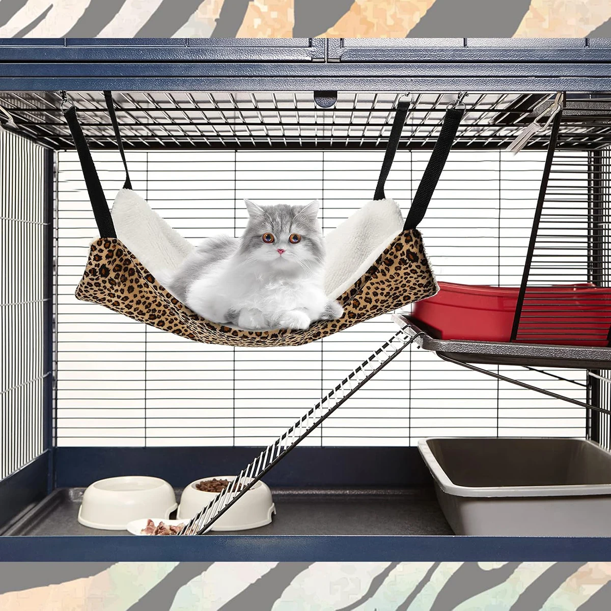 Pet winter cage hammock cat hammock double-sided available soft flannel fabric suitable for cats and rabbits