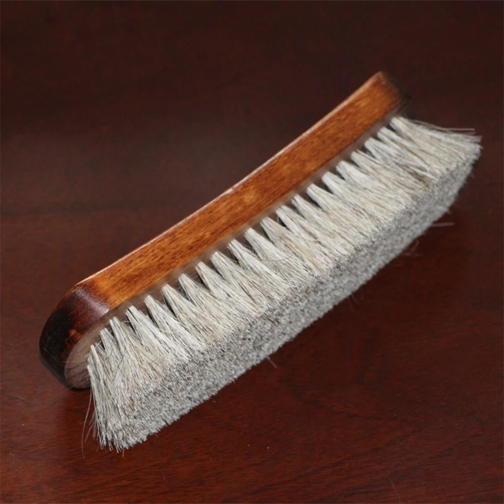 

Horse Hair Shoe Brush Cleaning Shoes Care Wooden Handle Shoe-Shiner Polishing